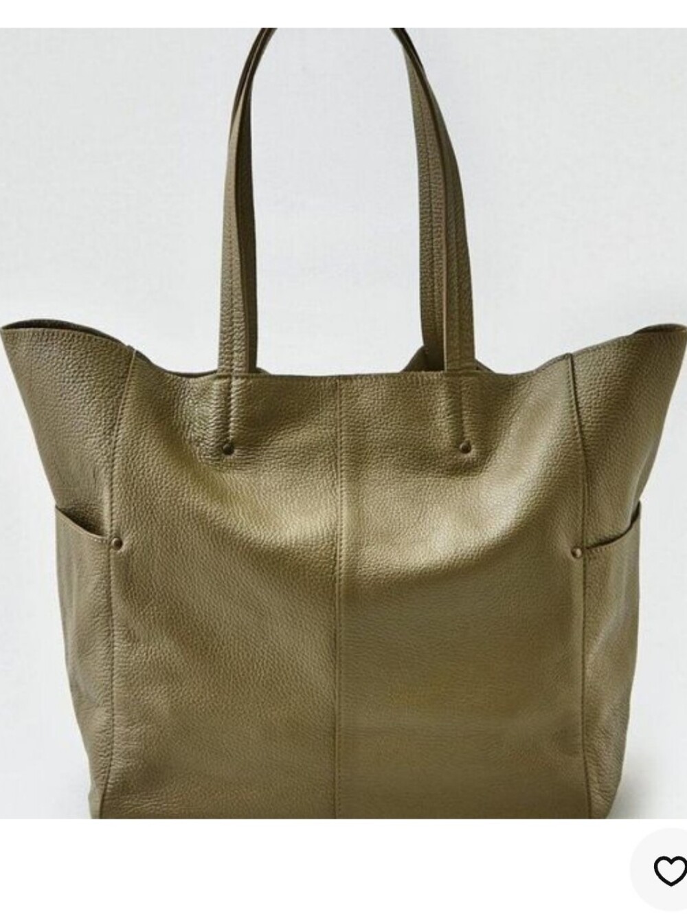American Eagle Made In Italy Green Leathrt Wander Tote